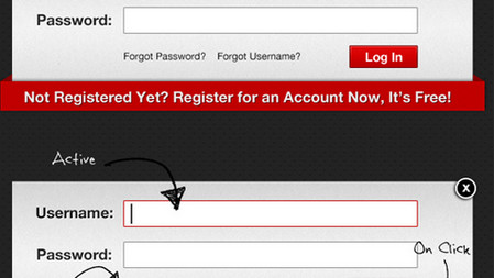 Pop-Up User Login Form 表单设计PSD文件下载