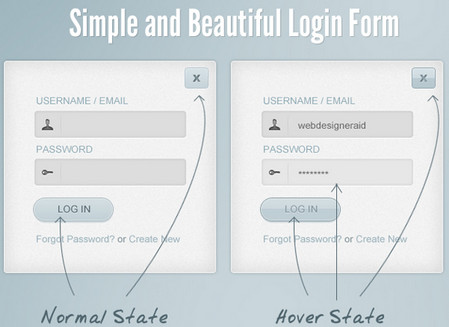 Simple and Beautiful Login Form 表单设计PSD文件下载