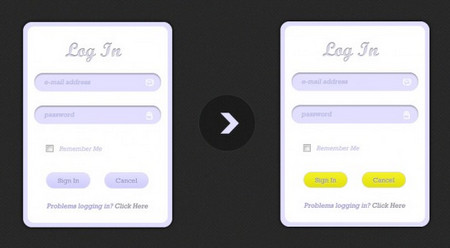 Blue Collection#1 Web Element Log In Template 表单设计PSD文件下载
