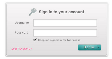 Minimalist Login Form 表单设计PSD文件下载