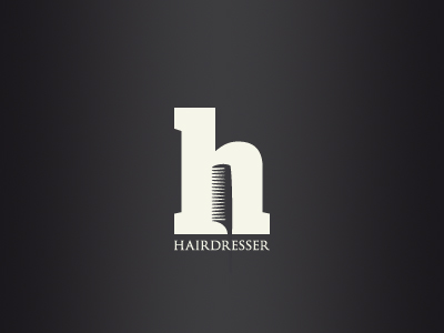 hairdresser 35个创意的负空间Logo设计