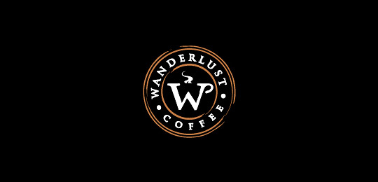 wanderlust coffee by kirkmaul 50个包含咖啡的创意LOGO设计