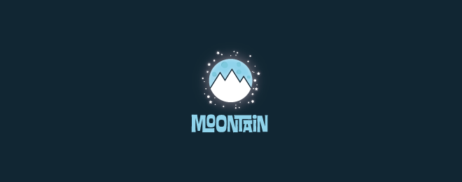 moon logo design 40个以月亮为主题的创意Logo设计