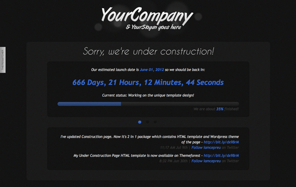 Best Under Construction Page 正在建设中网页设计