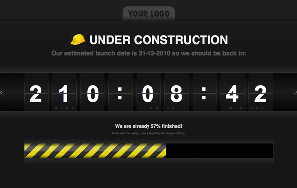 Best Under Construction Page 正在建设中网页设计