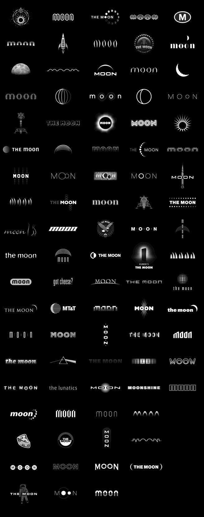 moon logo design 40个以月亮为主题的创意Logo设计