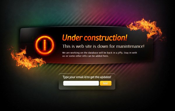 Best Under Construction Page 正在建设中网页设计