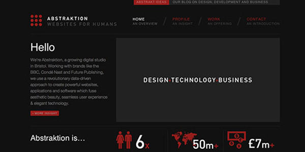 Dark (Black) Web Designs 黑色系网页设计案例