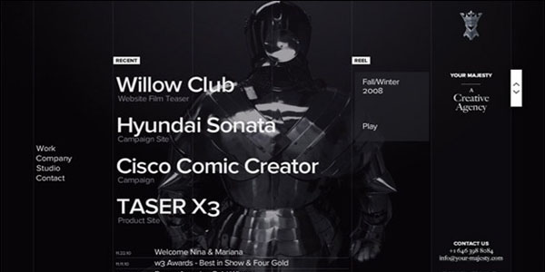 Dark (Black) Web Designs 黑色系网页设计案例