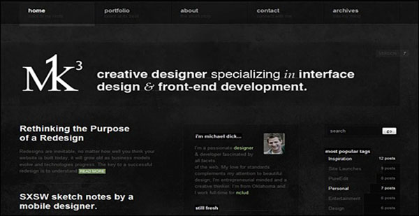 Dark (Black) Web Designs 黑色系网页设计案例
