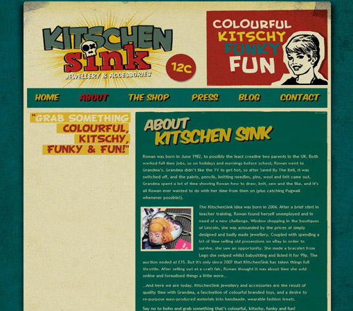 Kitschensink 关于我们的创意网页设计
