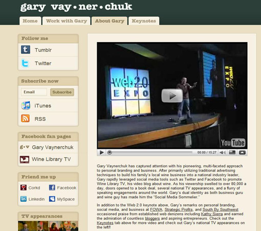 garyvaynerchuk 关于我们的创意网页设计