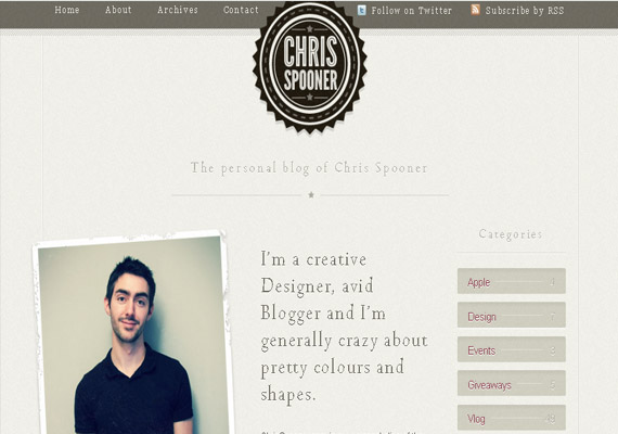 chrisspooner 关于我们的创意网页设计
