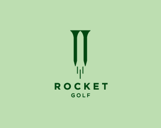 Rocket Golf 40个负空间的创意LOGO设计