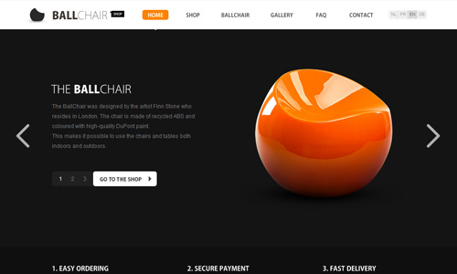 ballchair 电子商务创意网站设计