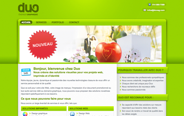 Accueil Duo Anergie Graphique 颜色艳丽网页设计案例