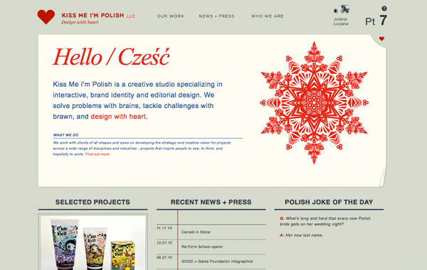 Kiss Me Im Polish 颜色艳丽网页设计案例