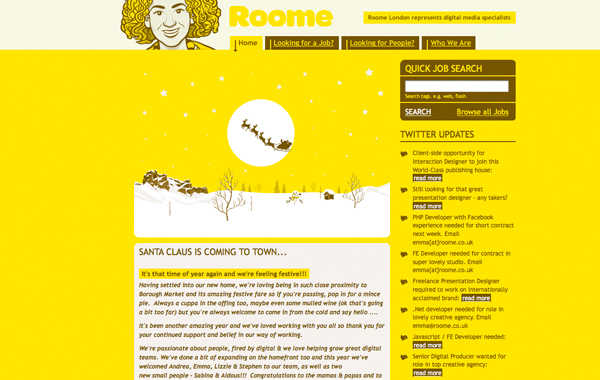 Roome London 颜色艳丽网页设计案例