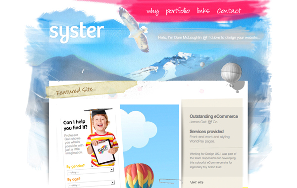 Syster User Experience Design 颜色艳丽网页设计案例