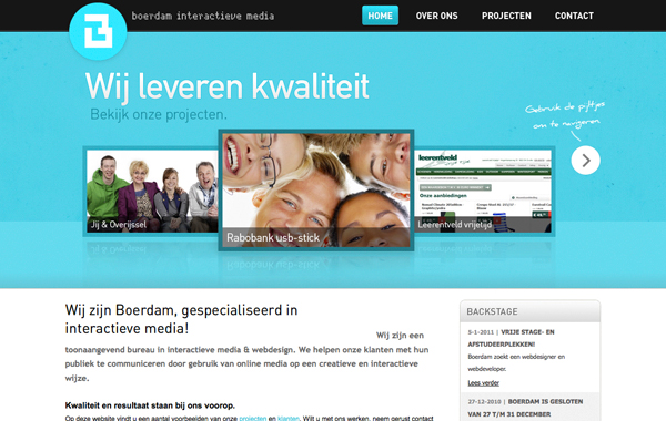 Webdesign Zwolle 颜色艳丽网页设计案例