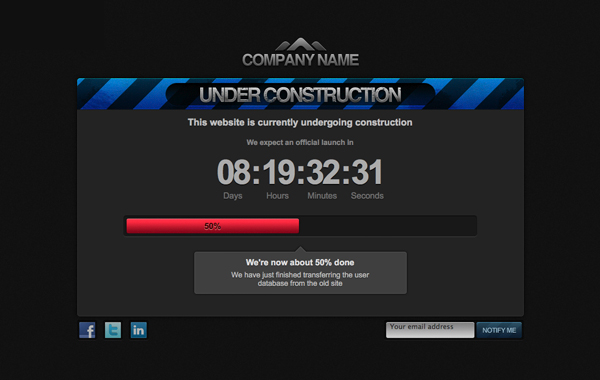 Best Under Construction Page 正在建设中网页设计