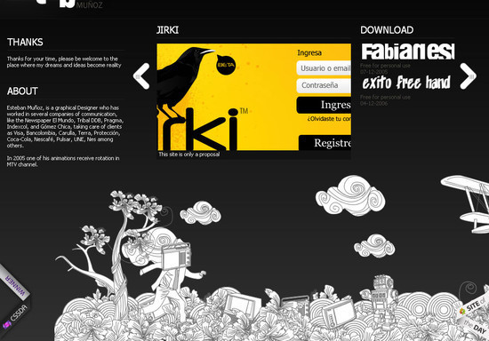 黑色系创意网页设计
