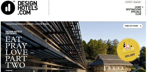 design hotels 以旅游酒店为主题网站设计