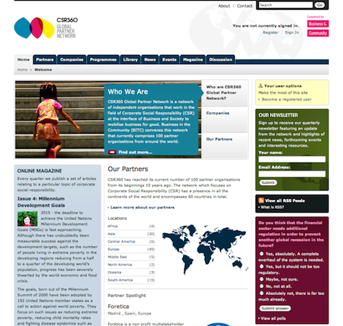 csr360-global-partner-network-corporate-social-responsibility 创意漂亮网页布局设计