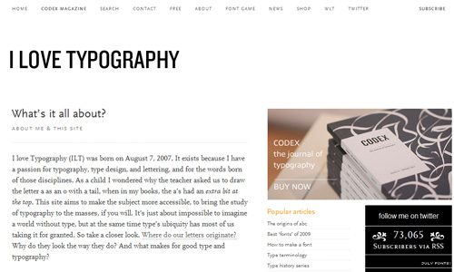 I love Typography 关于我们的创意网页设计