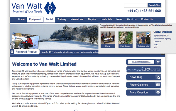 Van Walt 网页弹出菜单栏设计案例