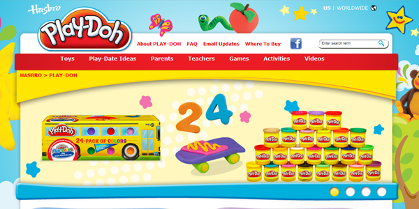 playdoh 儿童创意型网站设计案例