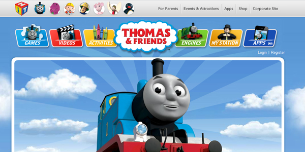 Thomas and Friends 儿童创意型网站设计案例