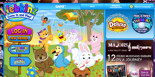Webkinz 儿童创意型网站设计案例