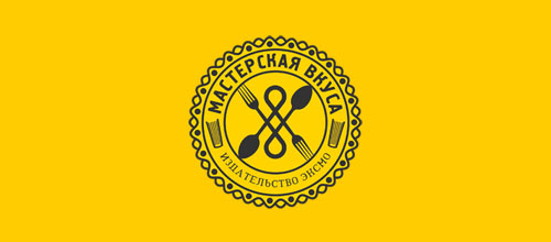 30个聪明的勺子和叉子元素logo