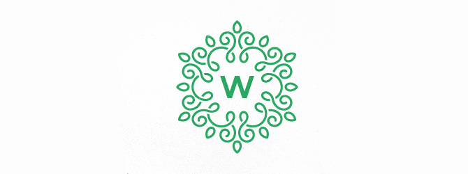花朵元素logo设计