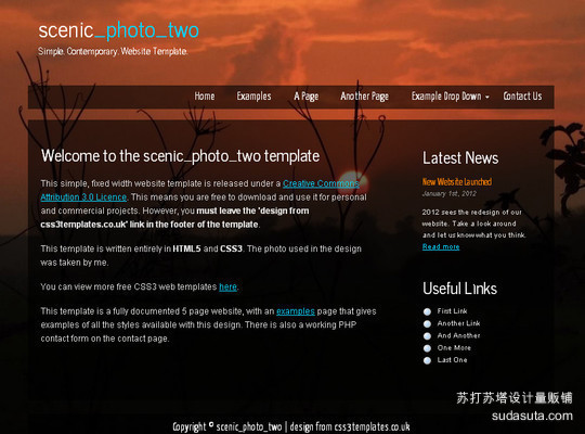 HTML5 和 CSS3 免费网页模版下载