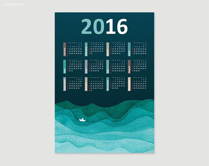 2016年创意日历设计欣赏