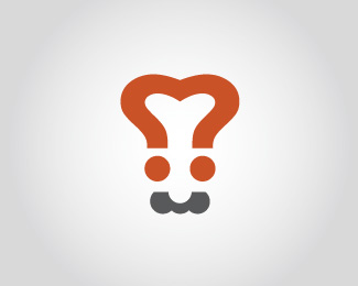 有趣的问号元素logo设计