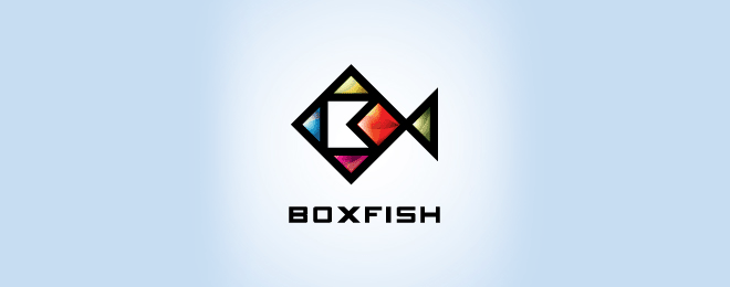 鱼主题logo设计
