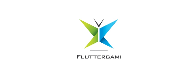 蝴蝶元素logo设计