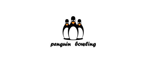 迷人的企鹅LOGO设计