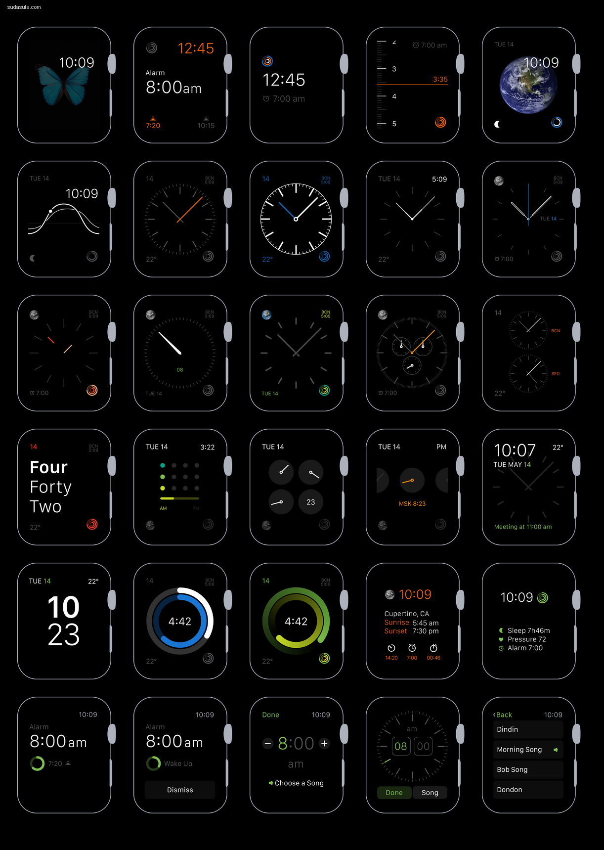 Apple Watch 界面设计及动态设计欣赏