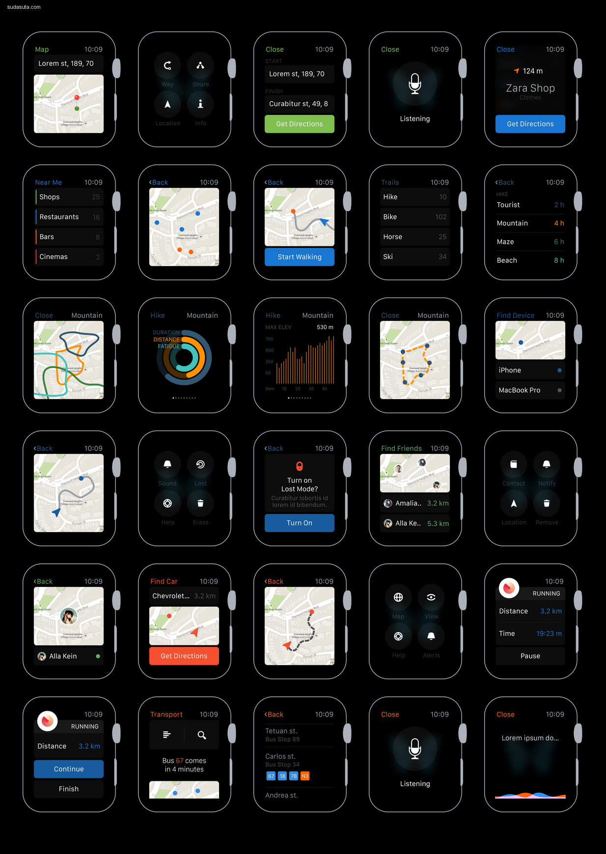 Apple Watch 界面设计及动态设计欣赏