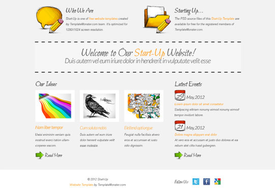 HTML5 和 CSS3 免费网页模版下载