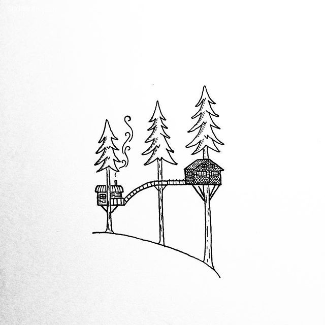 David Powell 简约可爱的线条插画