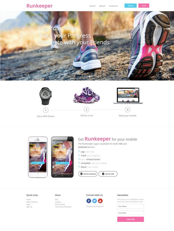55个免费的响应式HTML5/CSS3网站模板下载