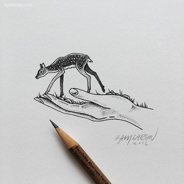 Sam Larson 旅行中的涂鸦本子