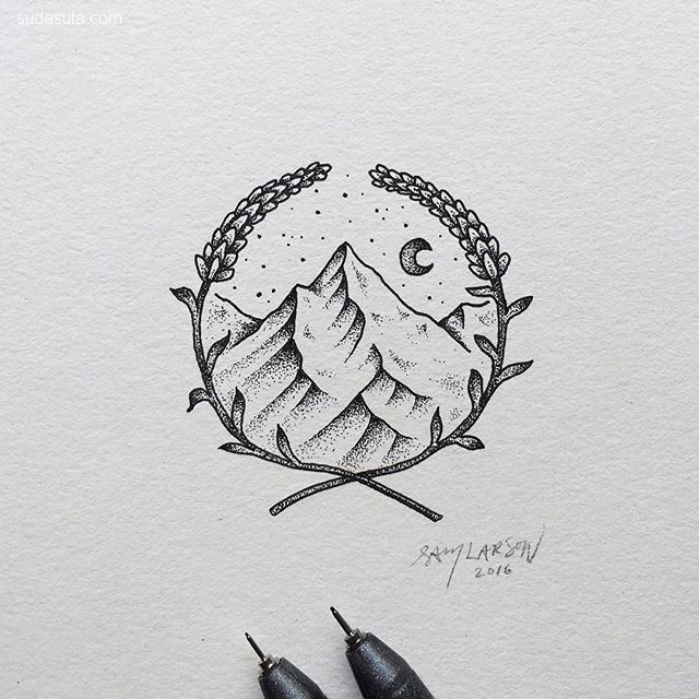Sam Larson 旅行中的涂鸦本子