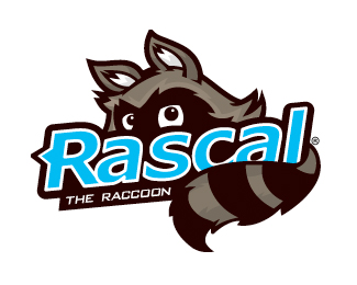 浣熊元素主题logo设计