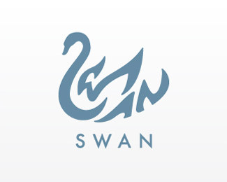 25个可爱的天鹅元素logo设计